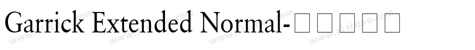 Garrick Extended Normal字体转换